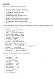 English Worksheet: ADJECTIVES