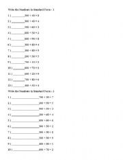 English worksheet: math addition grade 1