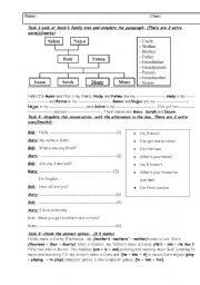 English Worksheet: 7th form mid term test 1
