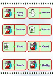 English Worksheet: CHRISTMAS DOMINOES (part 2)