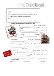 English Worksheet: If-clauses: type I