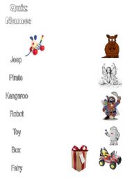 English Worksheet:  TOYS QUIZ  