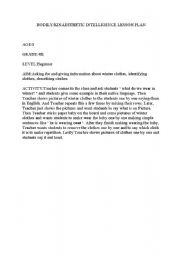English Worksheet: lesson plan
