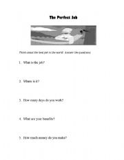 English worksheet: The Perfect Job