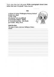 English worksheet: Past Simple writing