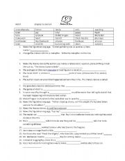 English worksheet: Hoot Chapter 13 and 14  Questions  with Word Bank