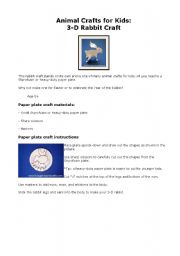 English Worksheet: Animal Craft
