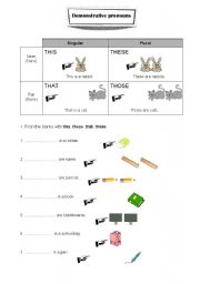 Demonstrative pronouns worksheet