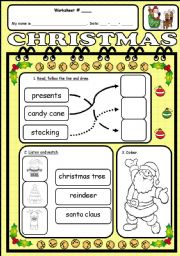 English Worksheet: Christmas