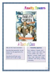 English Worksheet: FAWLTY TOWERS - A Touch of Class - Tasks & comprehensive KEY.