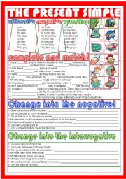 English Worksheet: The Present Simple