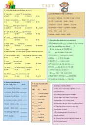 English Worksheet: TEST for beginners or elementary students