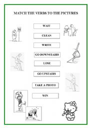 English worksheet: VERBS  Third part