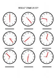 English Worksheet: wHAT TIME IS IT?