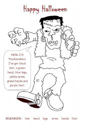 English Worksheet: Frankenstein