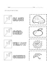 English Worksheet: Colors