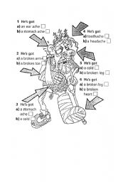 English Worksheet: Ache