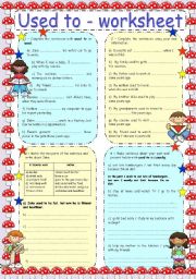 USED TO - WORKSHEET