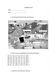 English worksheet: The circus