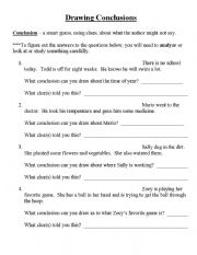 English worksheet: Drawing conclusions