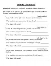 English Worksheet: Drawing conclusions