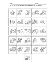 English Worksheet: Alphabet