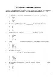 English worksheet: Grammar and Vocabulary