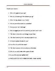 English Worksheet: Food Idioms