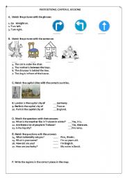 English worksheet: prepositions