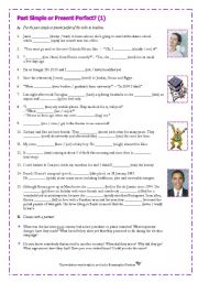 Past Simple or Present Perfect (1) Worksheet for Adult Learners (With Key)