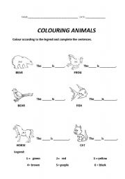 Colouring animals