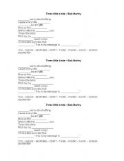 English worksheet: Music Three little birds by Bob Marley