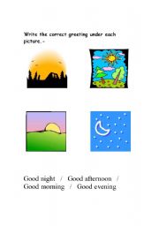 English Worksheet: greetings