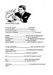 English Worksheet: Future predictions