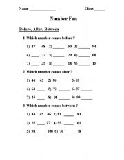English Worksheet: number fun