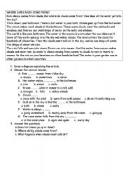 English Worksheet: Rain Reading