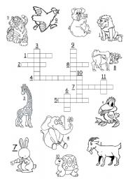 English Worksheet: Crosswords