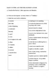 English Worksheet: Harry Potter