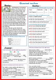 English Worksheet: Review