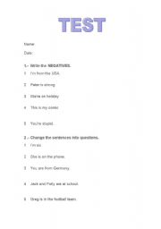 English worksheet: Test