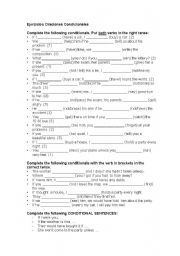 English Worksheet: Conditional Sentences Exercises