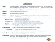 English Worksheet: Literary Terms