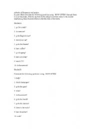English Worksheet: Adverbs of frequency oral practice