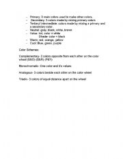 English Worksheet: Color Theory