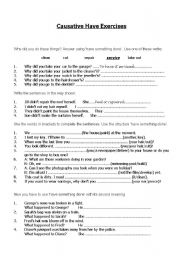 English Worksheet: Causative Have Exercises