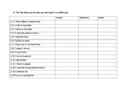 English Worksheet: present simple present continuous activity
