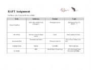 English worksheet: Mrs. Frisby and the Rats of NIMH Writing Assignment