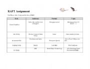 English Worksheet: Mrs. Frisby and the Rats of NIMH Writing Assignment