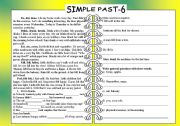 English Worksheet: simple past-6