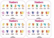 English Worksheet: Stickers of numbers